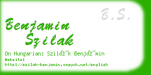 benjamin szilak business card